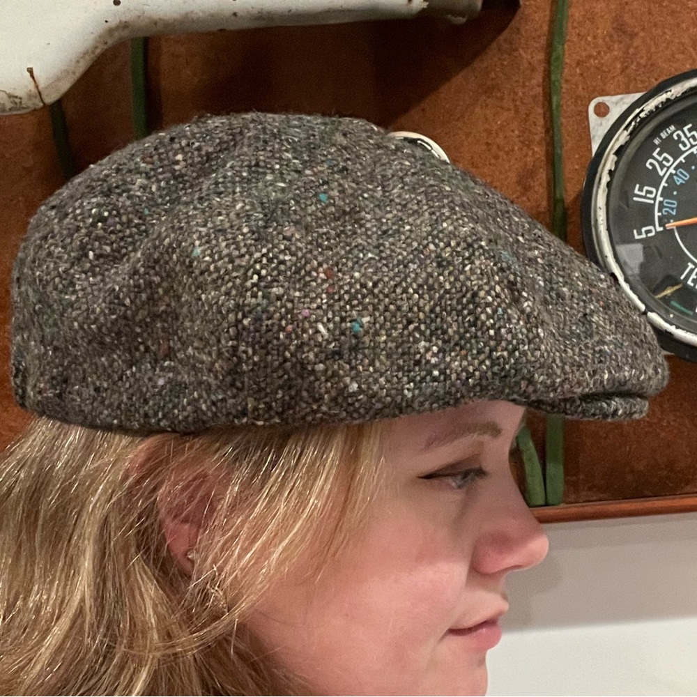 Hanna Hats of Donegal Men's Tweed 8 Panel Cap Size M